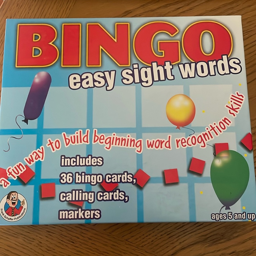 Bingo Easy Sight Words A Fun Way to Build Beginning Word Recognition Skills
